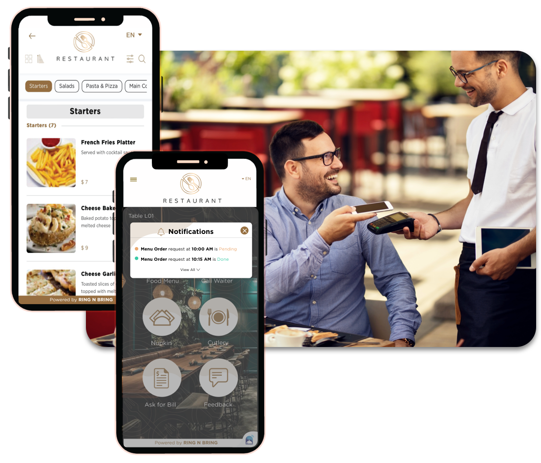 Quick and easy service for your guests Ring n Bring qr ordering system